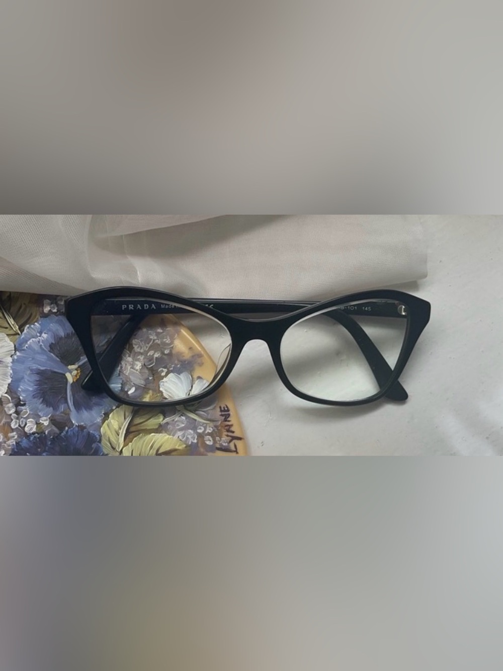 Prada Black Cat-Eye Women's Glasses
